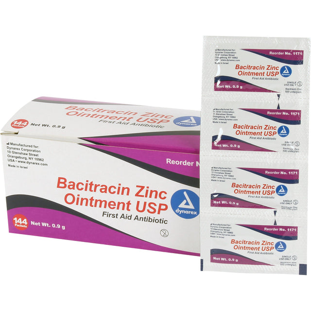 PIP Efcom Limited Bacitracin Zinc First Aid Packets, Ointment, Antibiotic