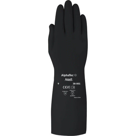 Ansell AlphaTec 38001PP Medium Duty Chemical-Resistant Gloves, 14" L, Butyl Rubber, 14-mil