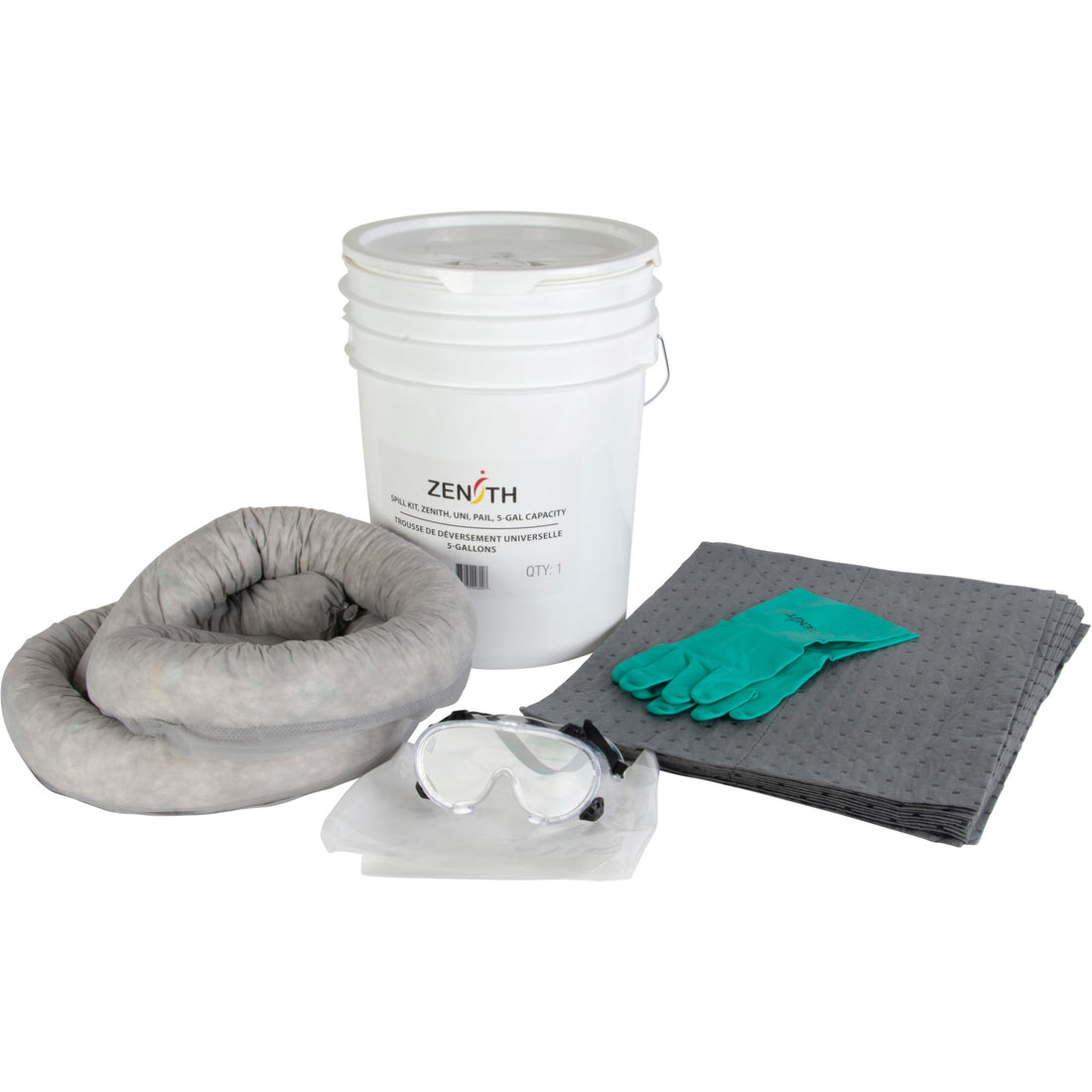 Zenith Premium Truck Spill Kit, Universal, Pail, 5 US gal. Absorbancy