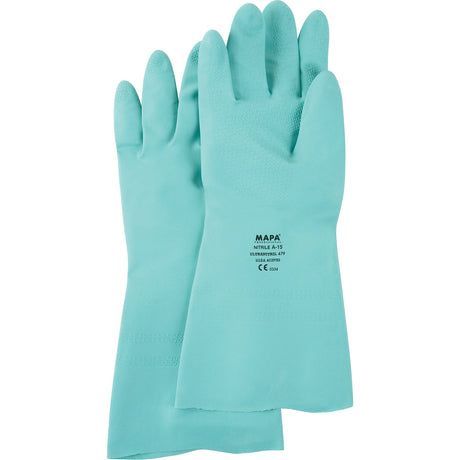 Mapa Professional StanSolv Z-Pattern Grip Gloves, 13" L, Nitrile