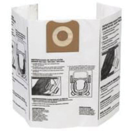 Ridgid High-Efficiency Vacuum Dust Bags, 12 - 16 US gal.