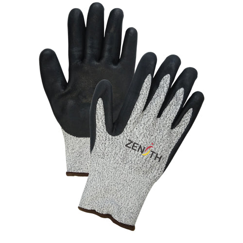 Zenith Safety Products Cold Weather Cut-Resistant Gloves — 13-Gauge Foam Nitrile, HPPE Shell (ANSI A4)