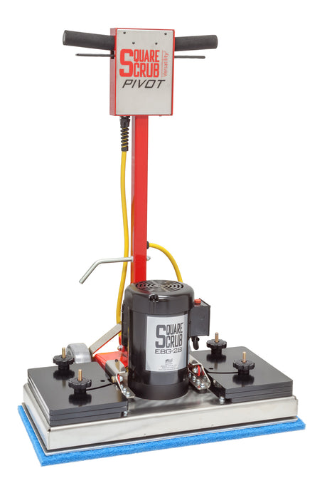 Square Scrub Pivot EBG-28 Large-Area Orbital Floor Prep Machine — 14" x 28" Head, 3450 OPM, 1.5 HP, 50 ft Cord (Model SS EBG-28 PIVOT)