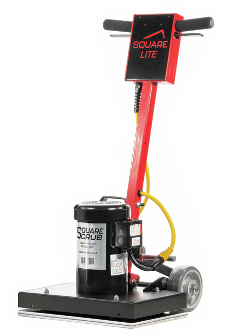 Square Scrub Square Lite Lightweight Orbital Floor Machine — 12" x 18" Head, 3450 OPM, 1.5 HP, 92 lb (Model SS EBG-18 SQLT)