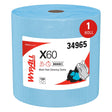 WypAll X60 Reinforced Wipers — Blue Jumbo Roll, 12.5" x 13.4", 1,100 Sheets (Case)