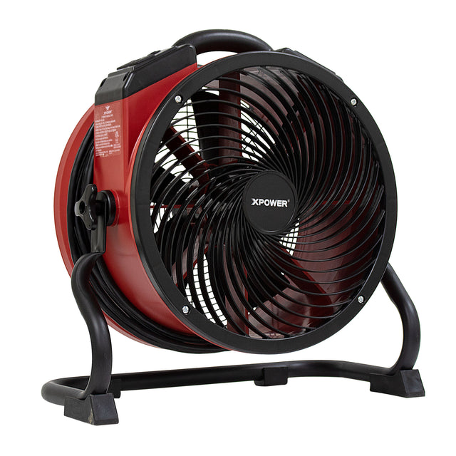 XPOWER X-39AR Professional Sealed Motor Axial Fan (1/4 HP), 2100 CFM, Red (X-39AR-Red)